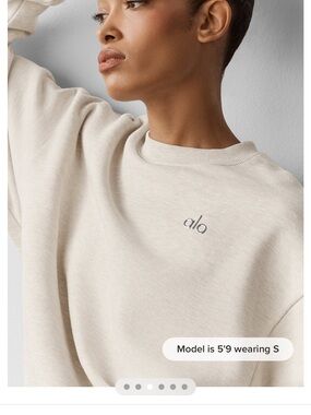 ALO Yoga Cream Crewneck Sweatshirt